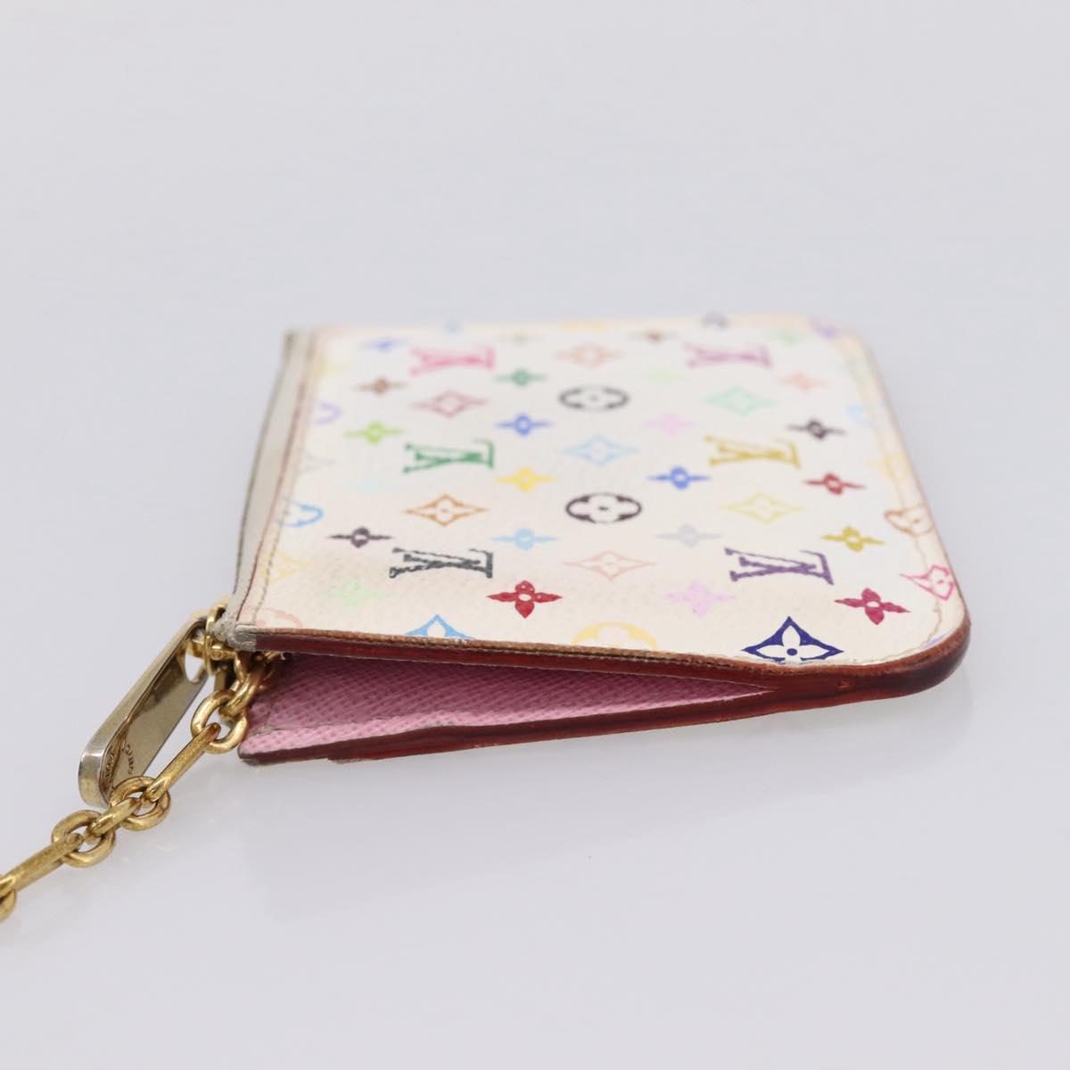 LOUIS VUITTON Multicolor Pochette ClesNM Coin Purse M93734 LV Auth 207645