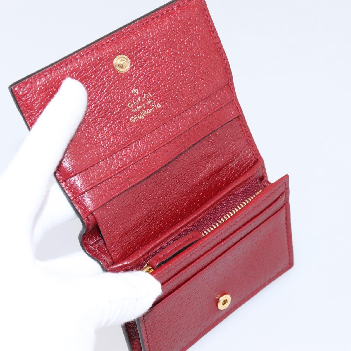 GUCCI Micro GG Supreme Doraemon Compact Wallet PVC Beige 647788 Auth 207649M