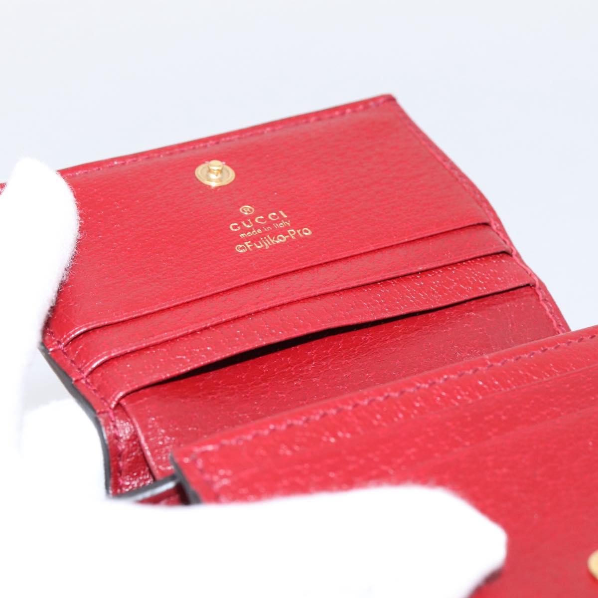 GUCCI Micro GG Supreme Doraemon Compact Wallet PVC Beige 647788 Auth 207649M