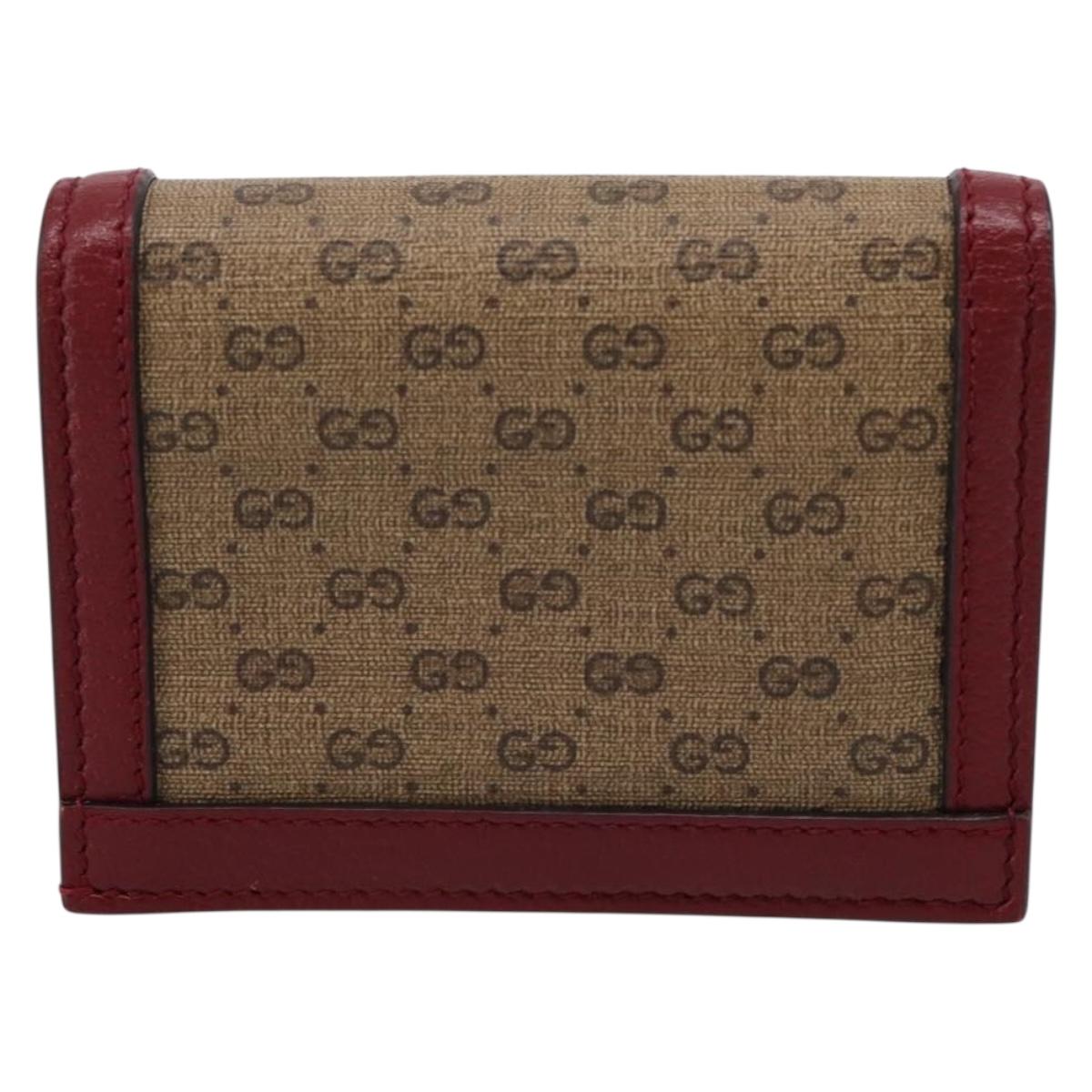 GUCCI Micro GG Supreme Doraemon Compact Wallet PVC Beige 647788 Auth 207649M