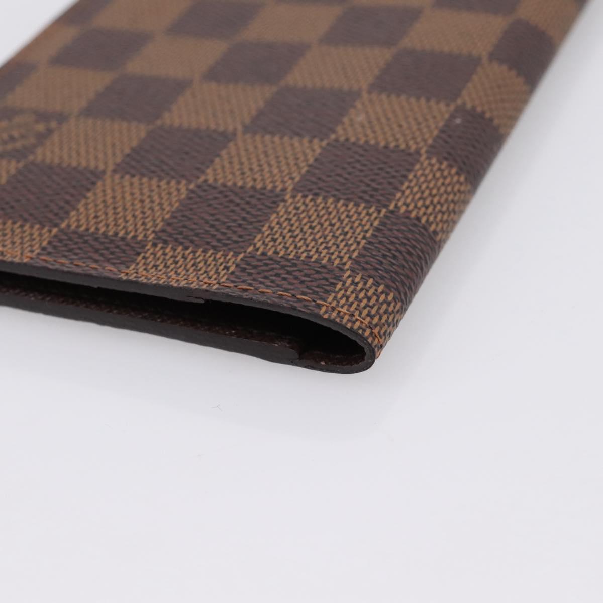 LOUIS VUITTON Damier Ebene Couverture Passport Case N60189 LV Auth 207652V