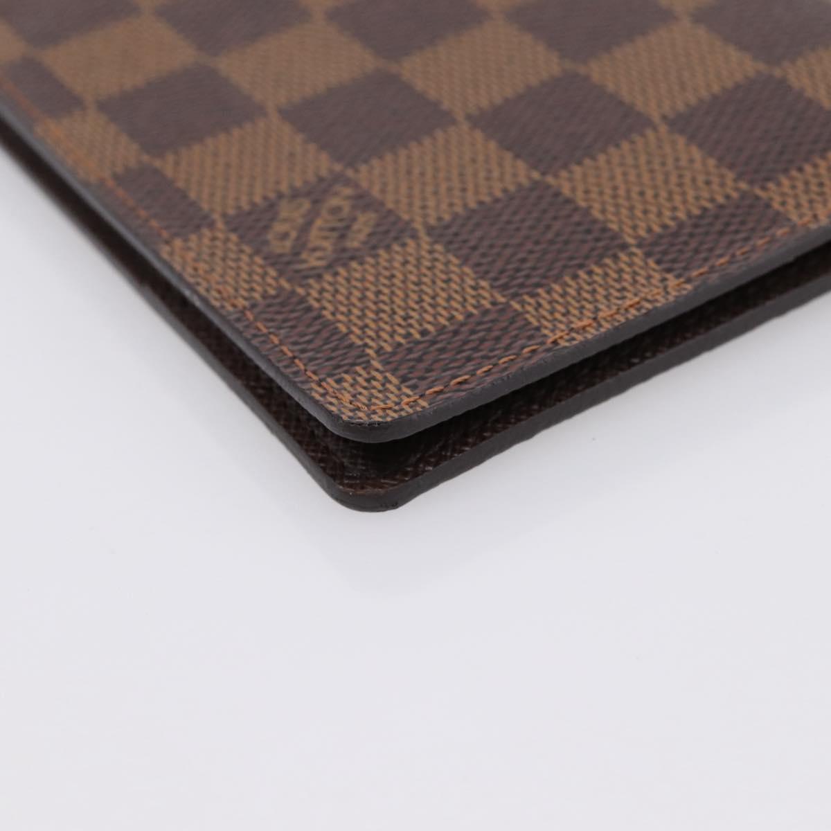 LOUIS VUITTON Damier Ebene Couverture Passport Case N60189 LV Auth 207652V