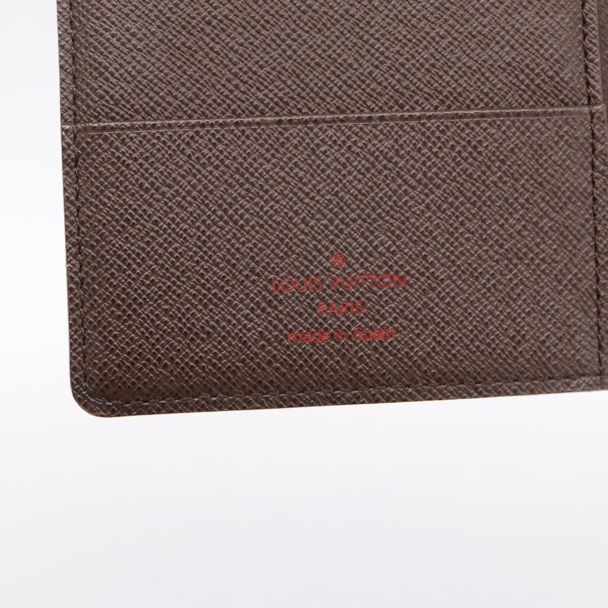 LOUIS VUITTON Damier Ebene Couverture Passport Case N60189 LV Auth 207652V