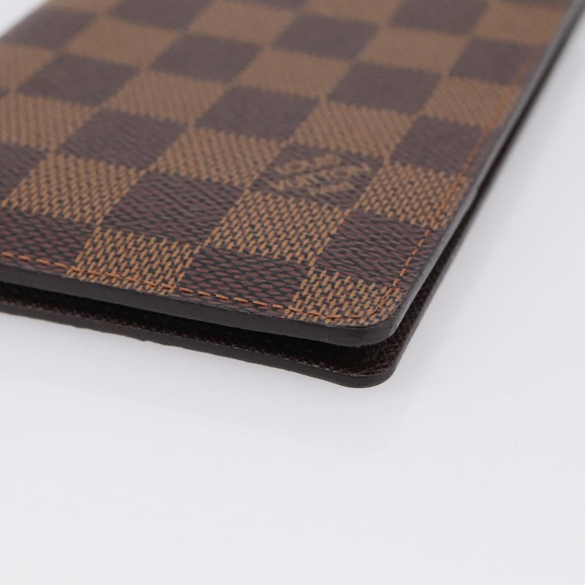 LOUIS VUITTON Damier Ebene Couverture Passport Case N60189 LV Auth 207652V