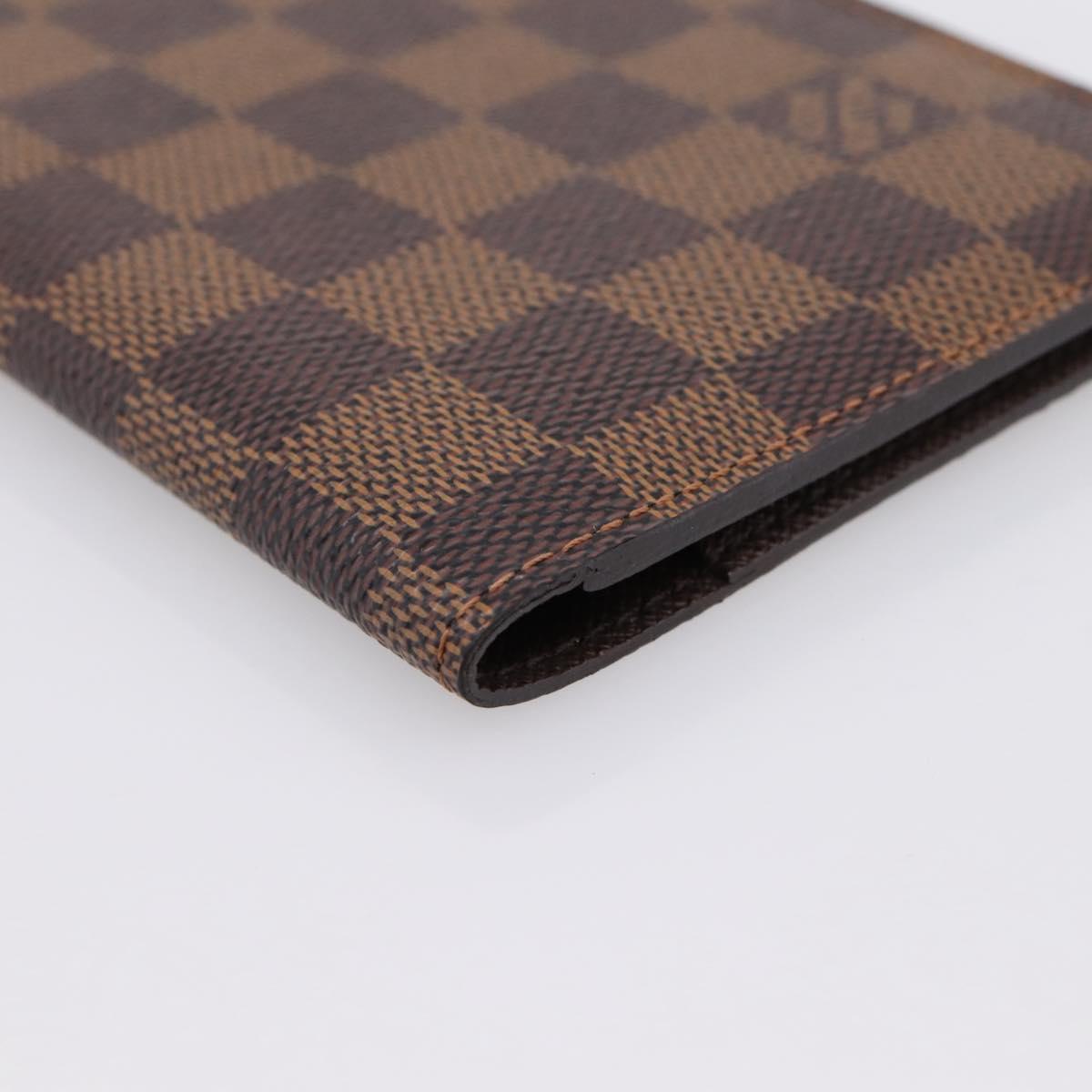 LOUIS VUITTON Damier Ebene Couverture Passport Case N60189 LV Auth 207652V