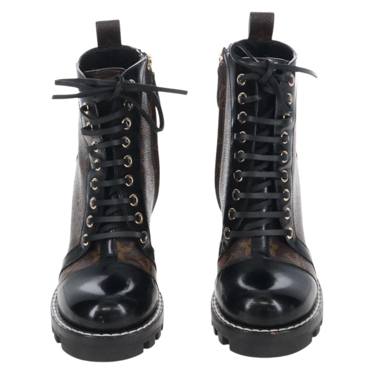 LOUIS VUITTON Monogram Star Trail Ankle Boots 36 LV Auth 207654M