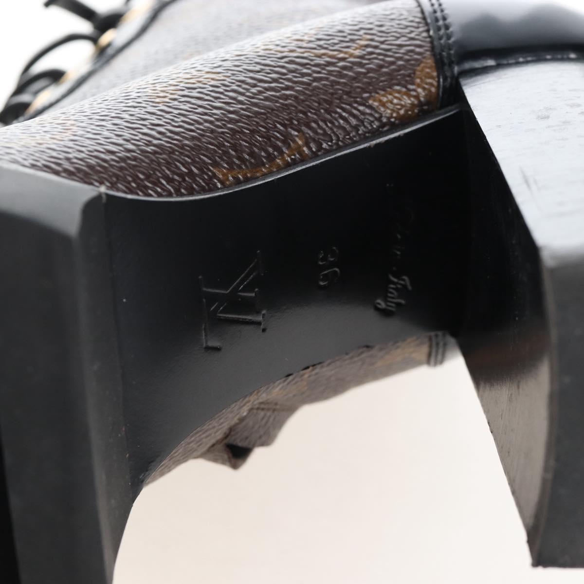 LOUIS VUITTON Monogram Star Trail Ankle Boots 36 LV Auth 207654M