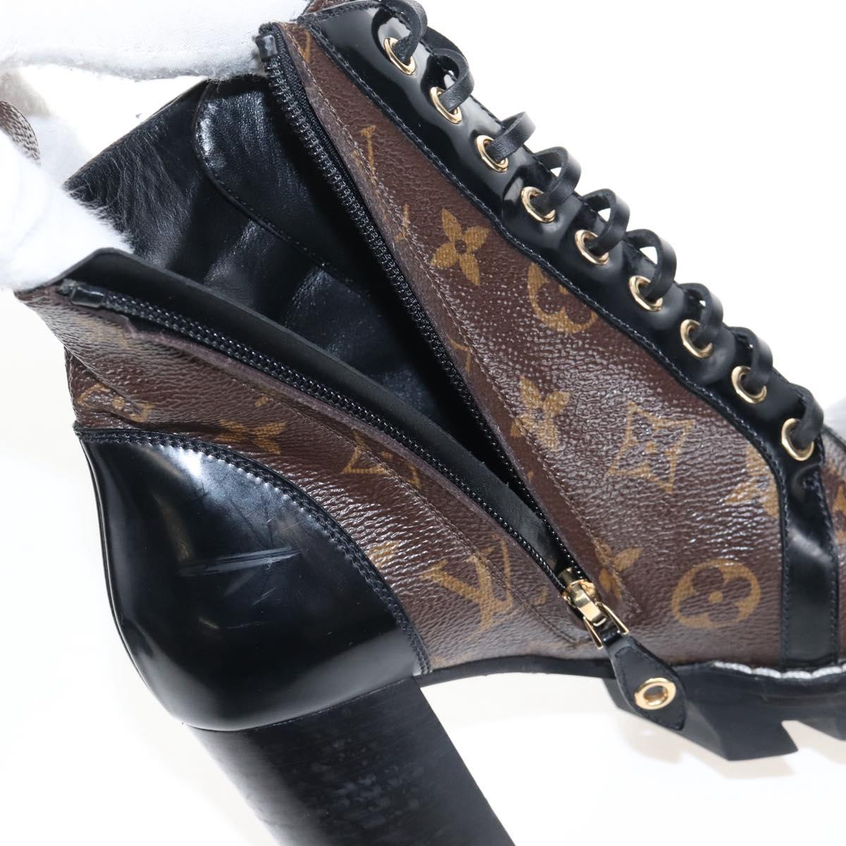 LOUIS VUITTON Monogram Star Trail Ankle Boots 36 LV Auth 207654M