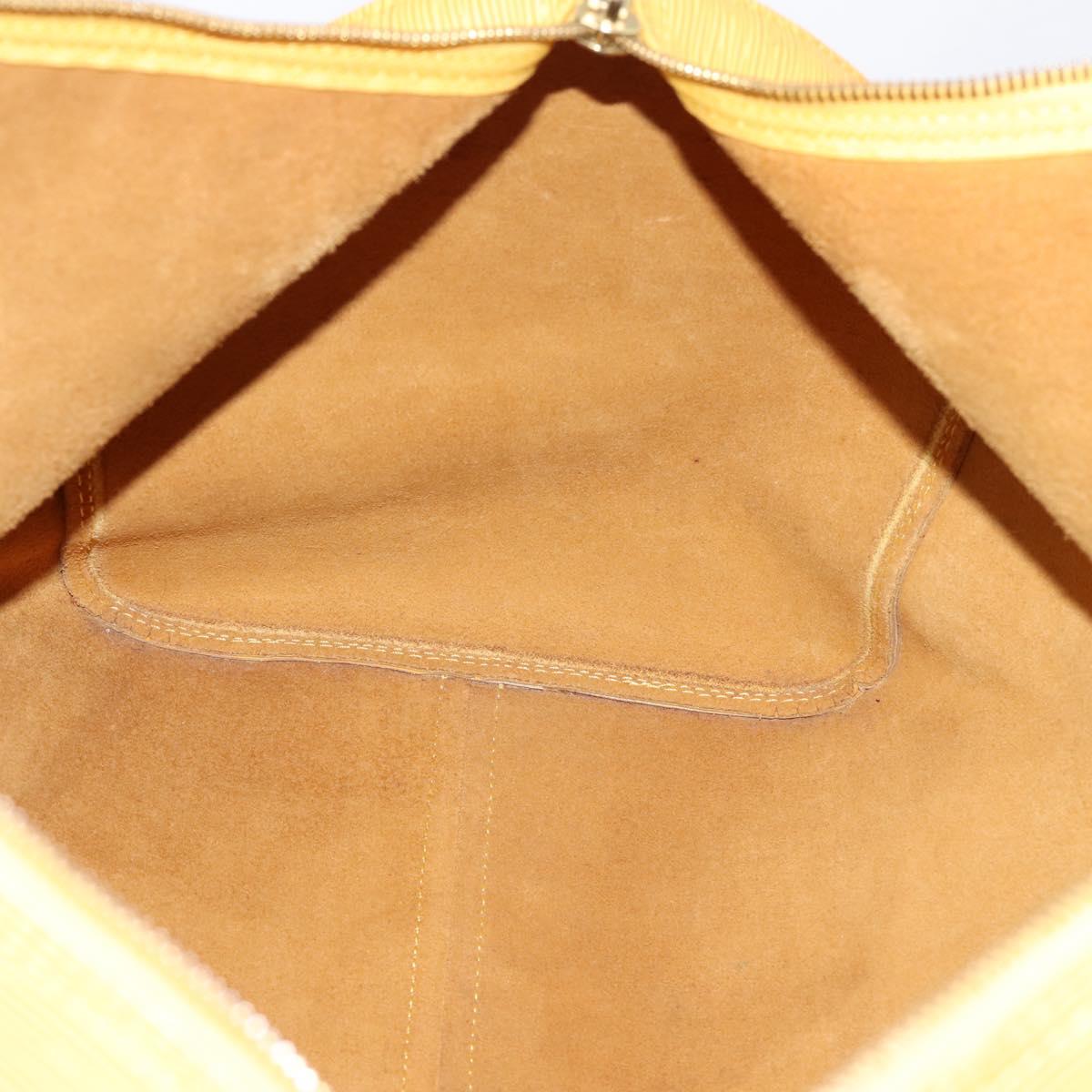 LOUIS VUITTON Epi Keepall 55 Boston Bag Yellow LV Auth 207657A
