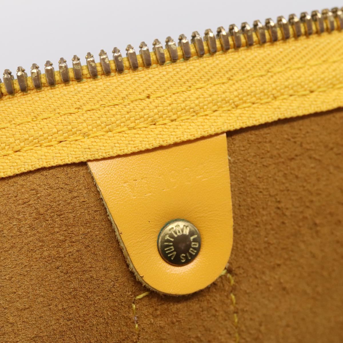 LOUIS VUITTON Epi Keepall 55 Boston Bag Yellow LV Auth 207657A