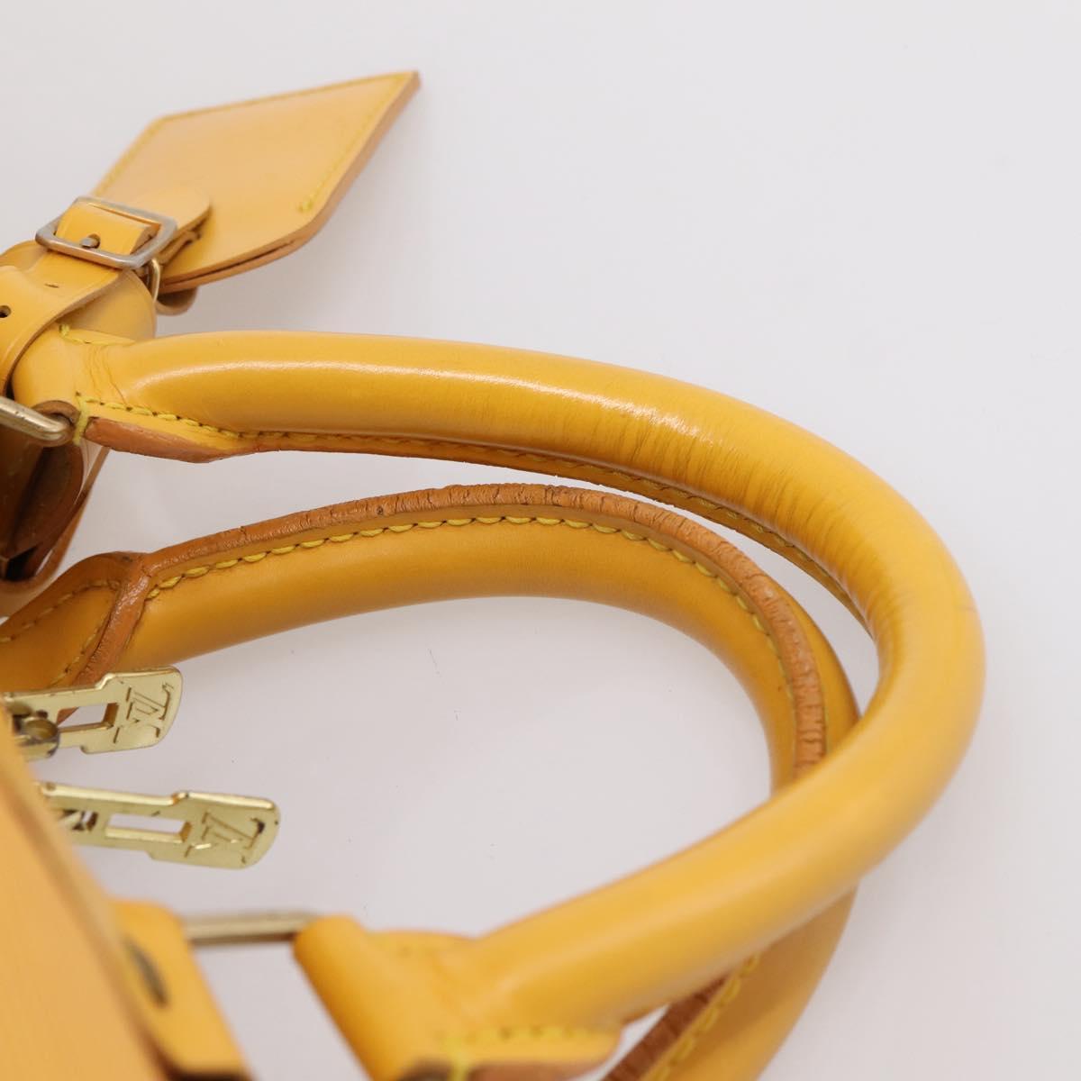 LOUIS VUITTON Epi Keepall 55 Boston Bag Yellow LV Auth 207657A