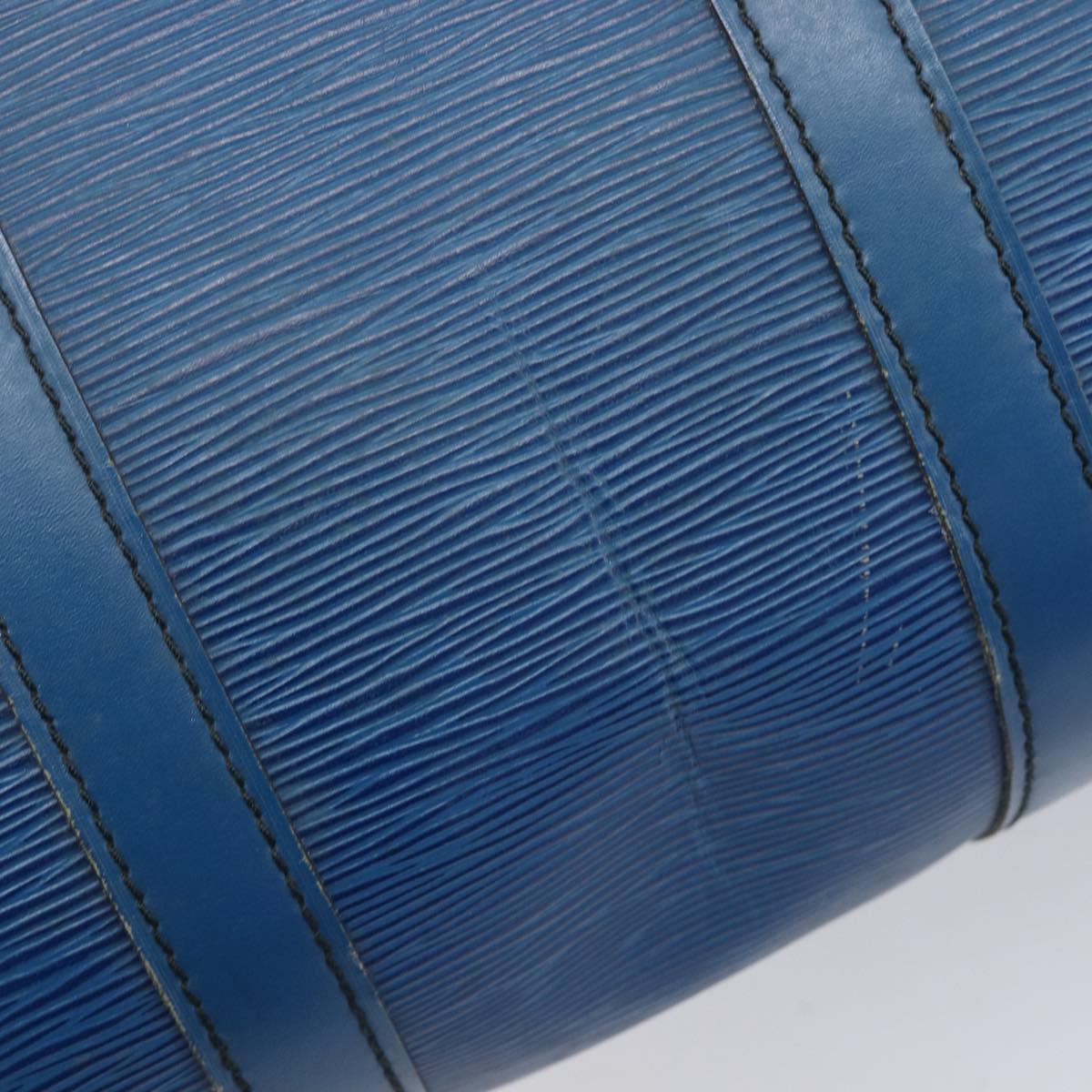LOUIS VUITTON Epi Keepall 45 Boston Bag Blue M42975 LV Auth 207658