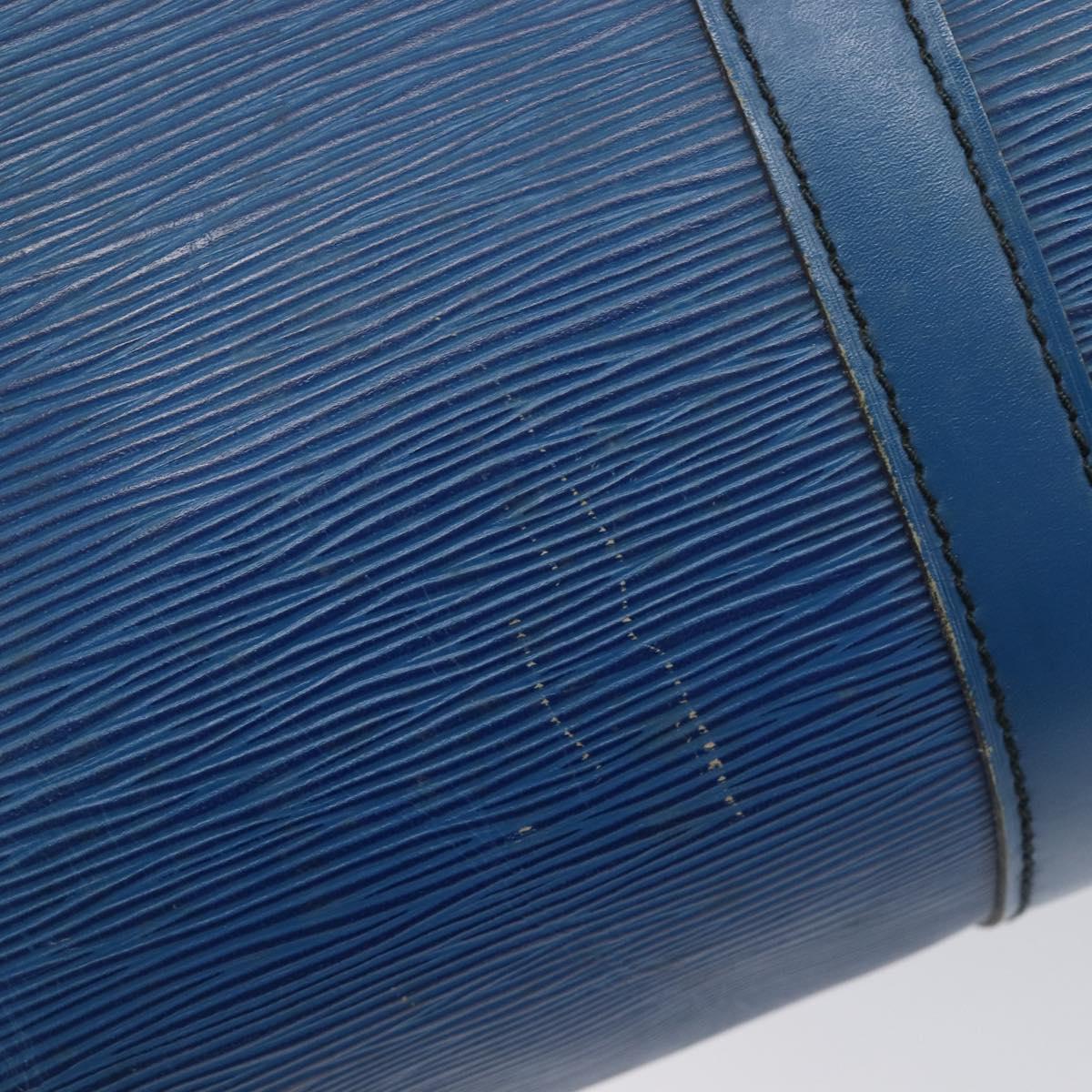 LOUIS VUITTON Epi Keepall 45 Boston Bag Blue M42975 LV Auth 207658