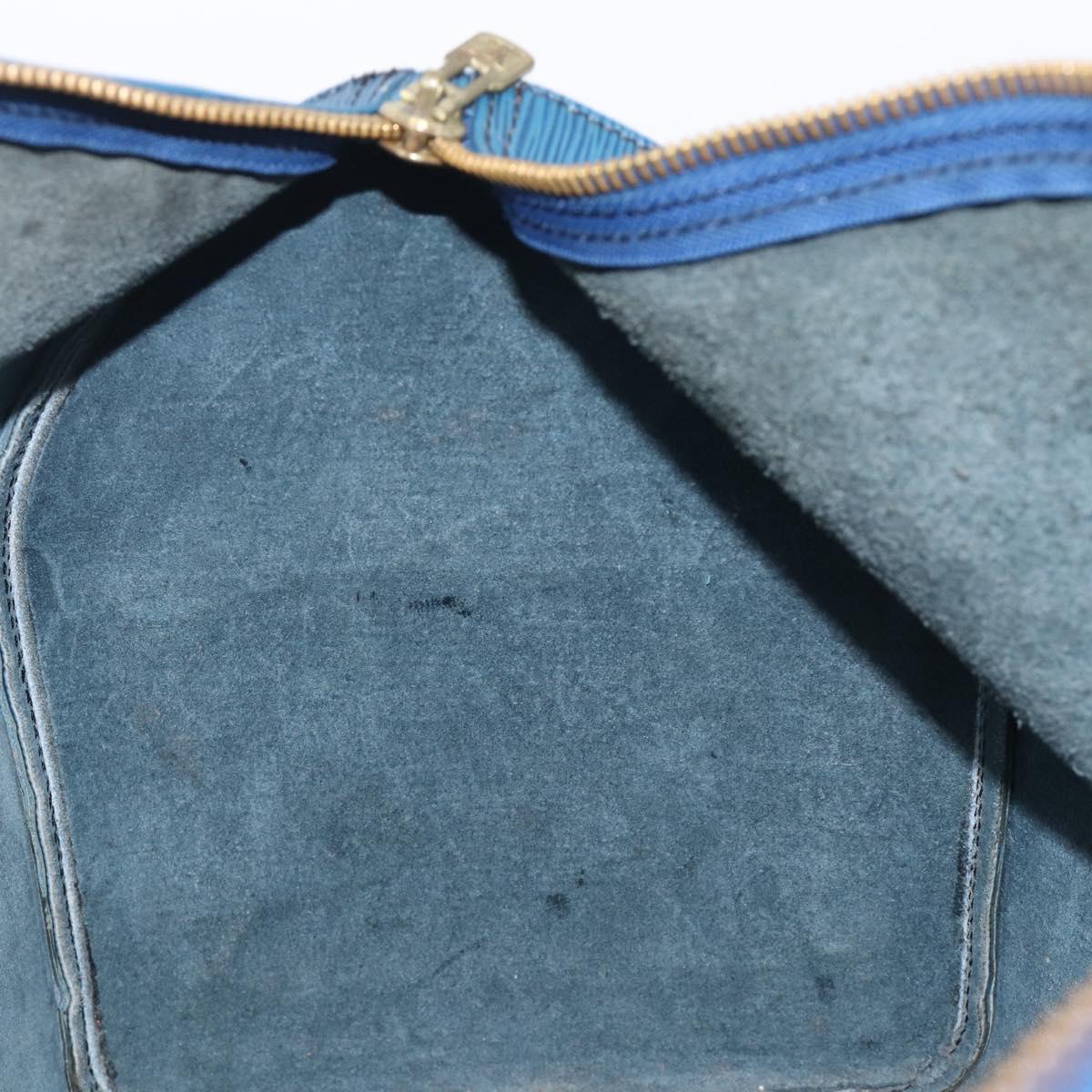 LOUIS VUITTON Epi Keepall 45 Boston Bag Blue M42975 LV Auth 207658