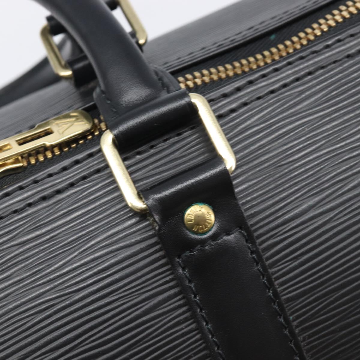 LOUIS VUITTON Epi Keepall 45 Boston Bag Black M42972 LV Auth 207659A