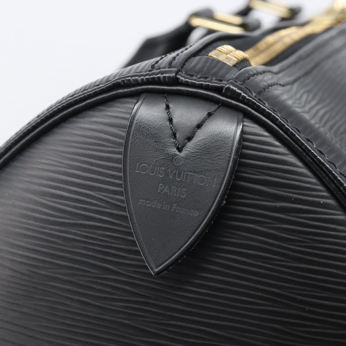 LOUIS VUITTON Epi Keepall 45 Boston Bag Black M42972 LV Auth 207659A