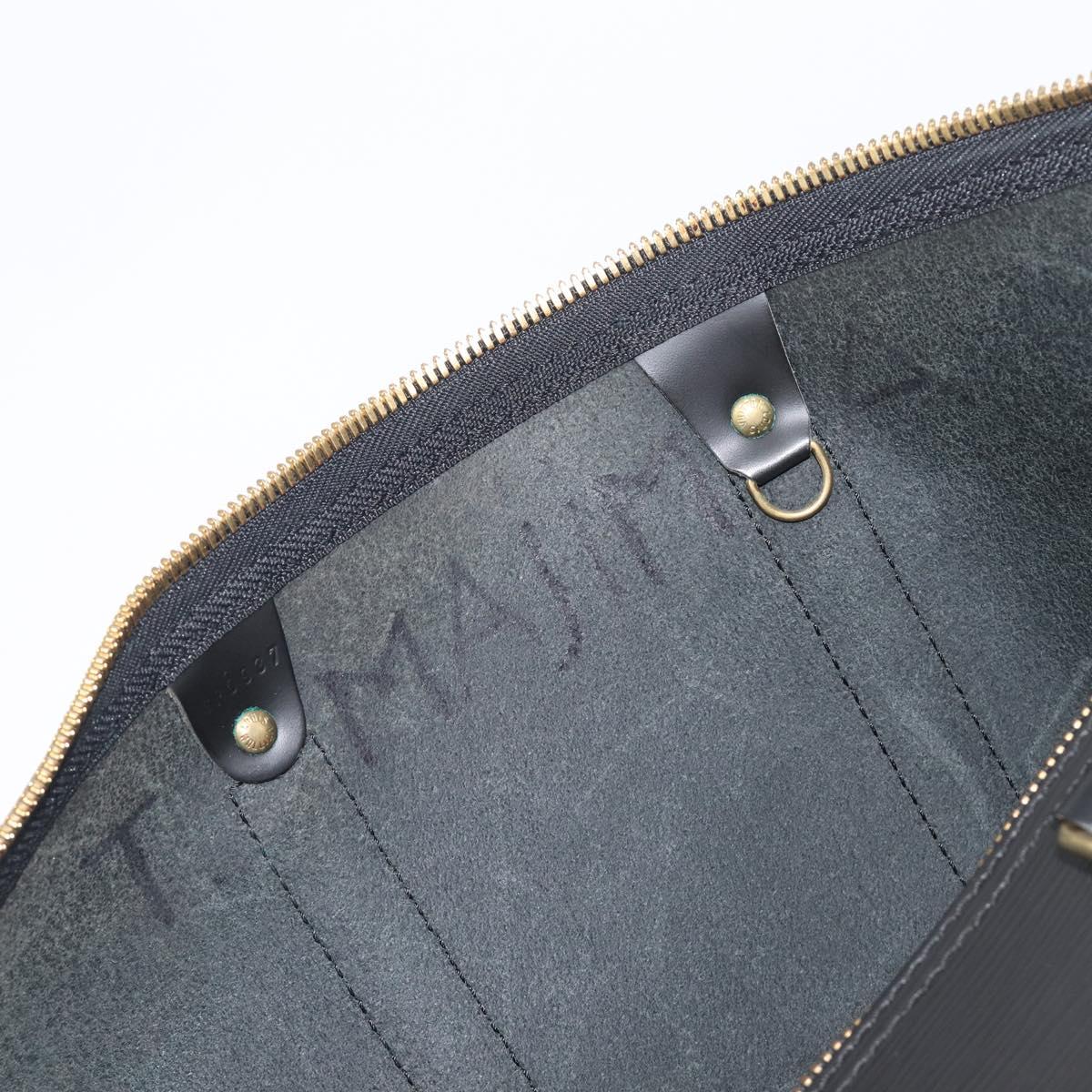 LOUIS VUITTON Epi Keepall 45 Boston Bag Black M42972 LV Auth 207659A