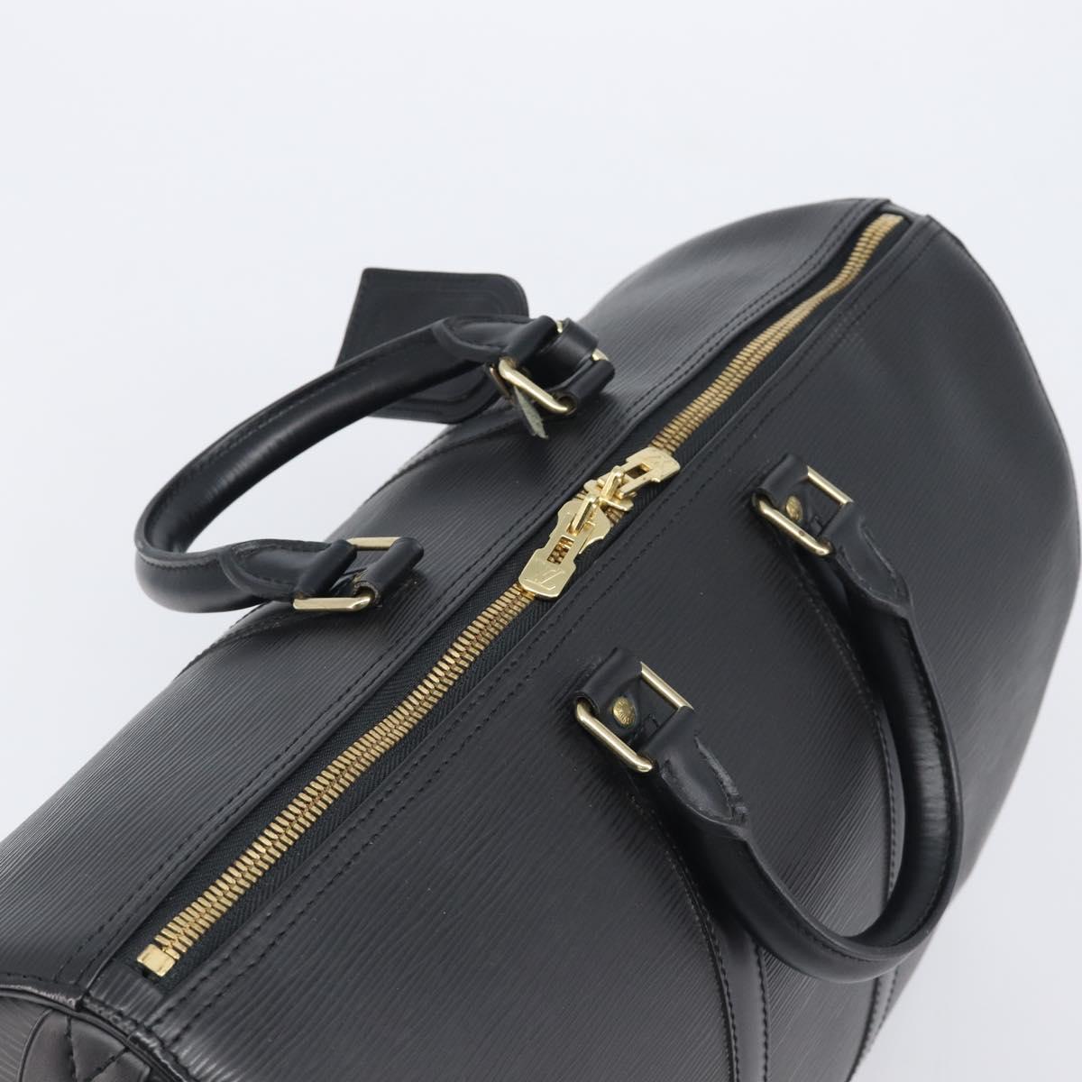 LOUIS VUITTON Epi Keepall 45 Boston Bag Black M42972 LV Auth 207659A