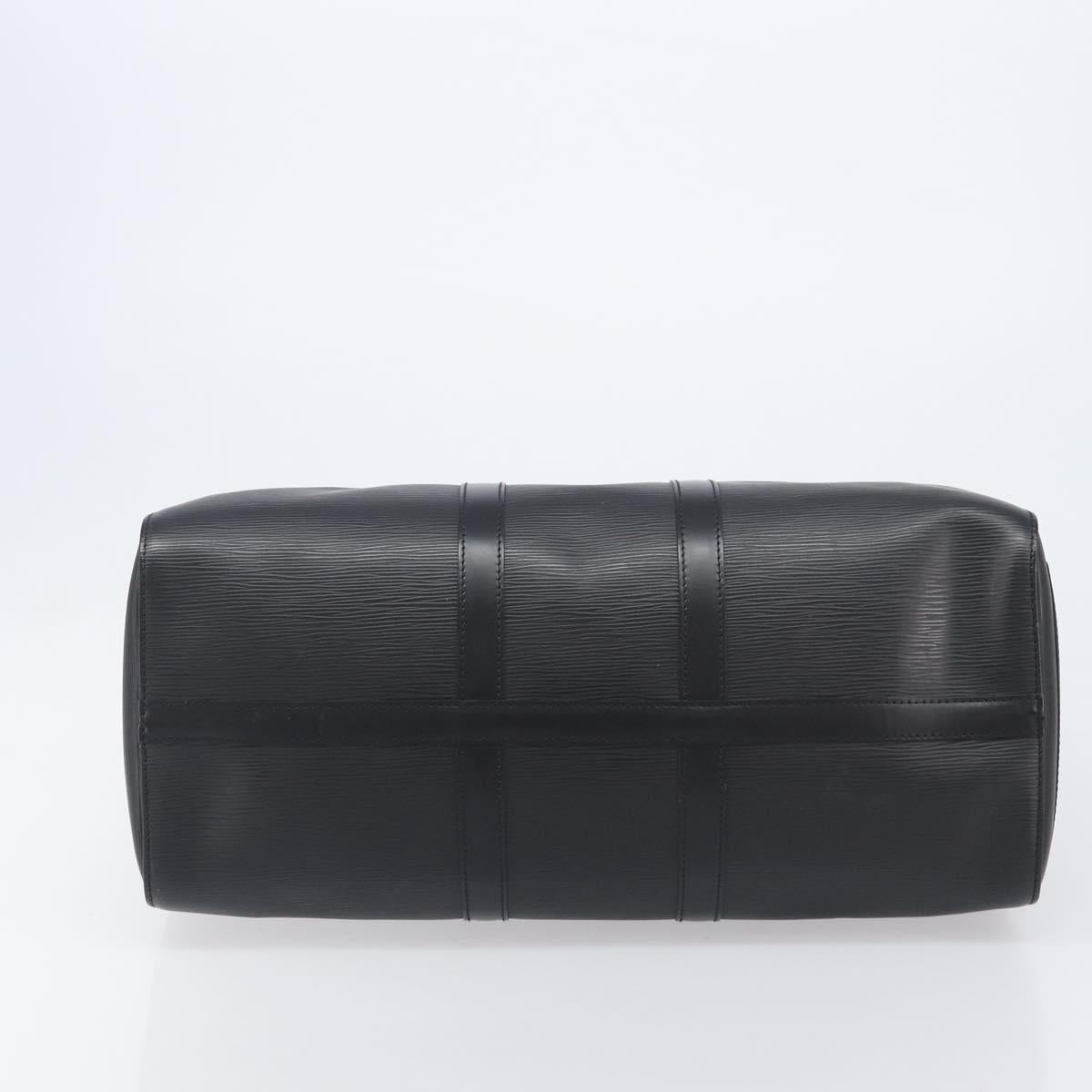 LOUIS VUITTON Epi Keepall 45 Boston Bag Black M42972 LV Auth 207659A