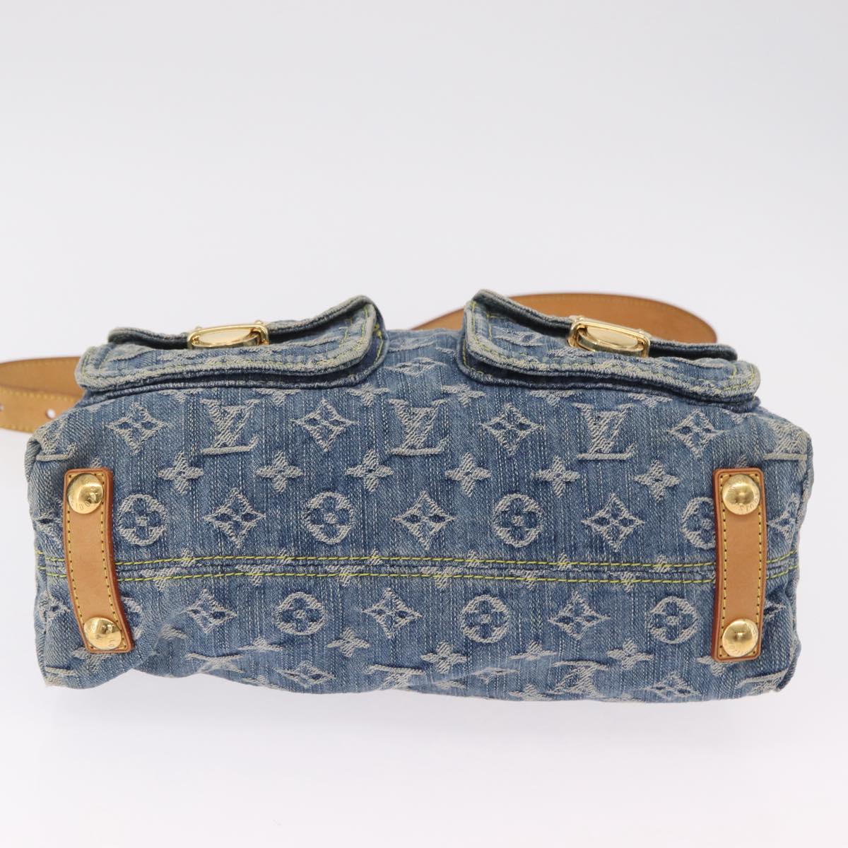 LOUIS VUITTON Monogram Denim Buggy PM Shoulder Bag Blue M95049 LV Auth 207666A
