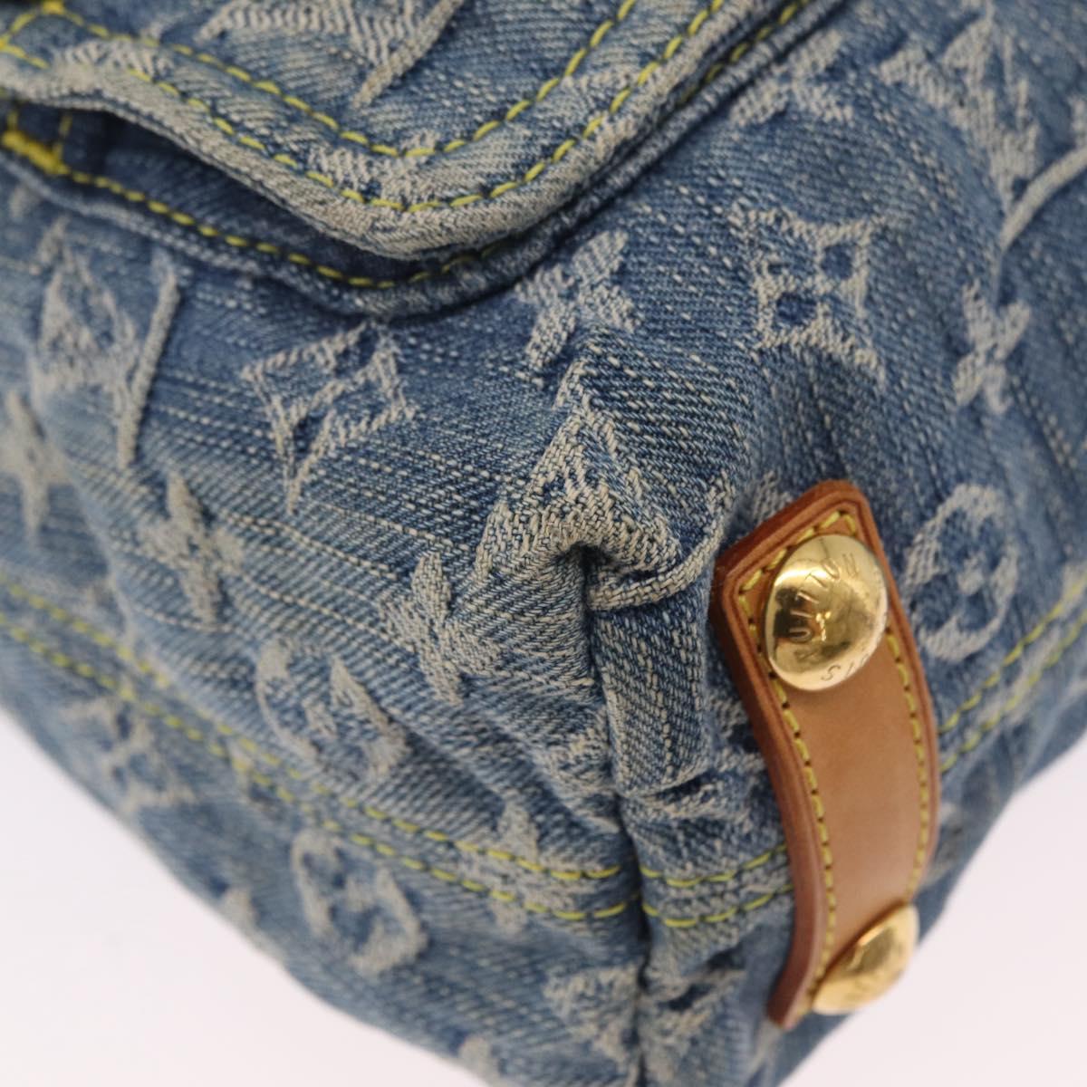 LOUIS VUITTON Monogram Denim Buggy PM Shoulder Bag Blue M95049 LV Auth 207666A