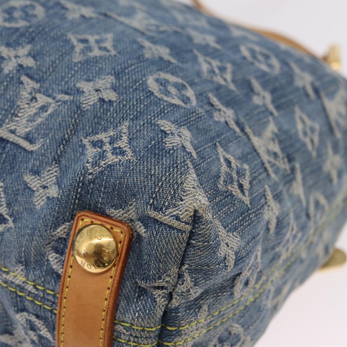 LOUIS VUITTON Monogram Denim Buggy PM Shoulder Bag Blue M95049 LV Auth 207666A