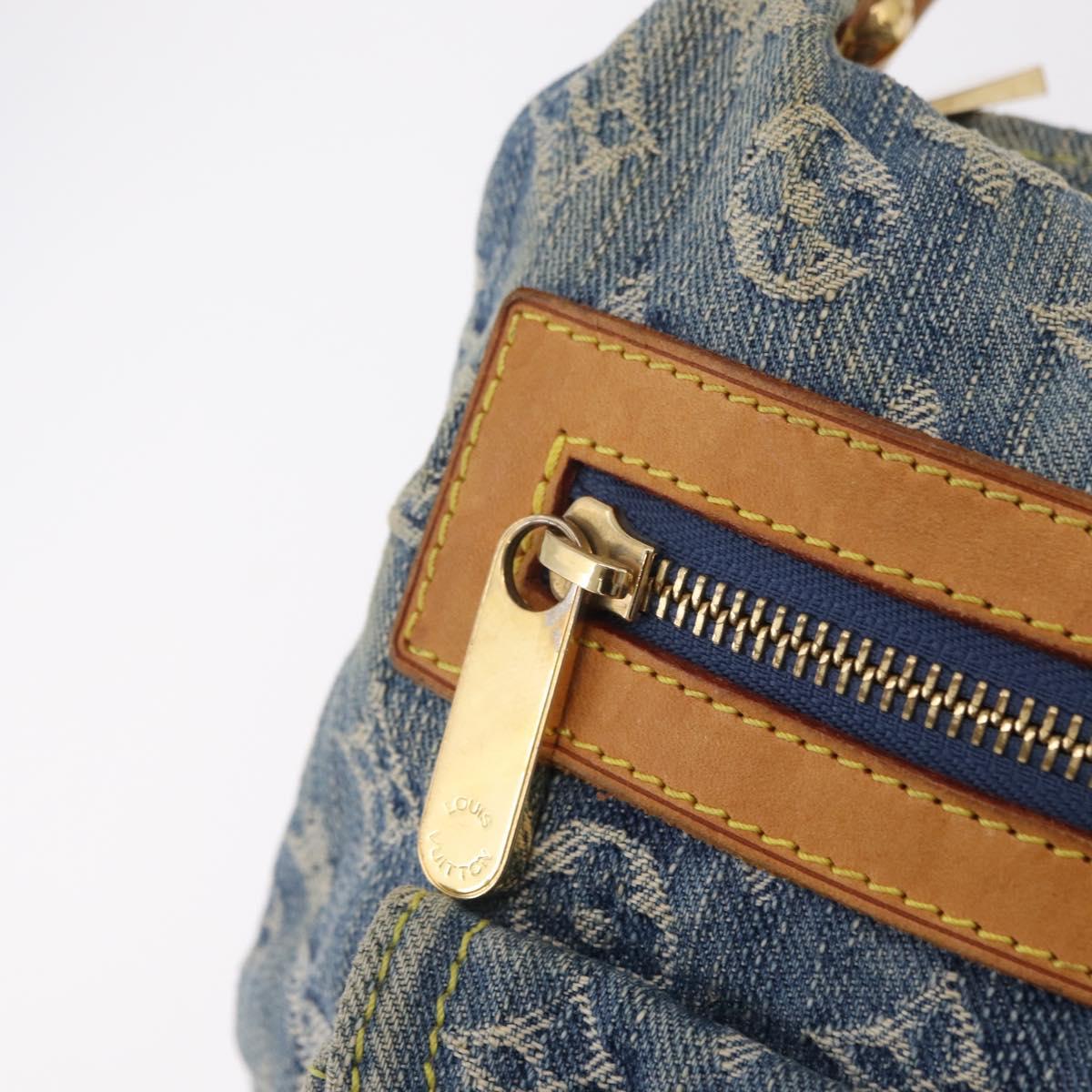 LOUIS VUITTON Monogram Denim Buggy PM Shoulder Bag Blue M95049 LV Auth 207666A