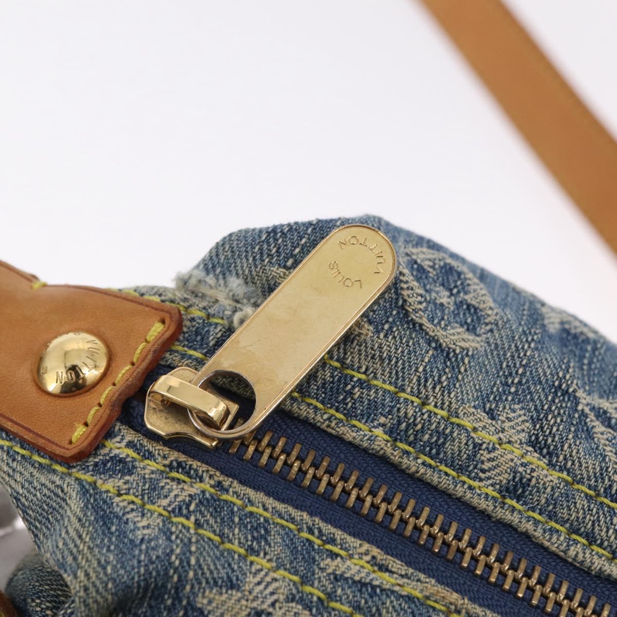 LOUIS VUITTON Monogram Denim Buggy PM Shoulder Bag Blue M95049 LV Auth 207666A