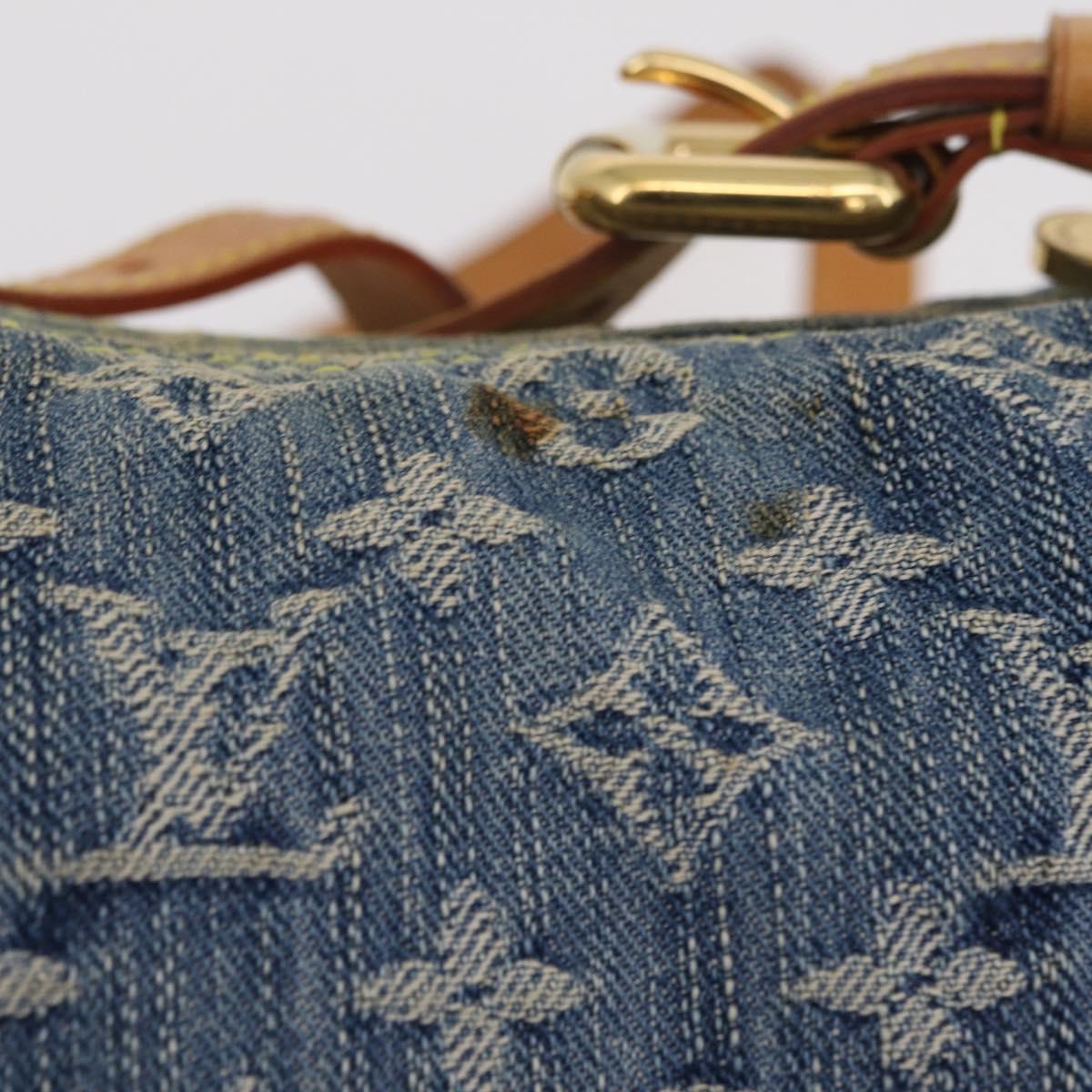 LOUIS VUITTON Monogram Denim Buggy PM Shoulder Bag Blue M95049 LV Auth 207666A