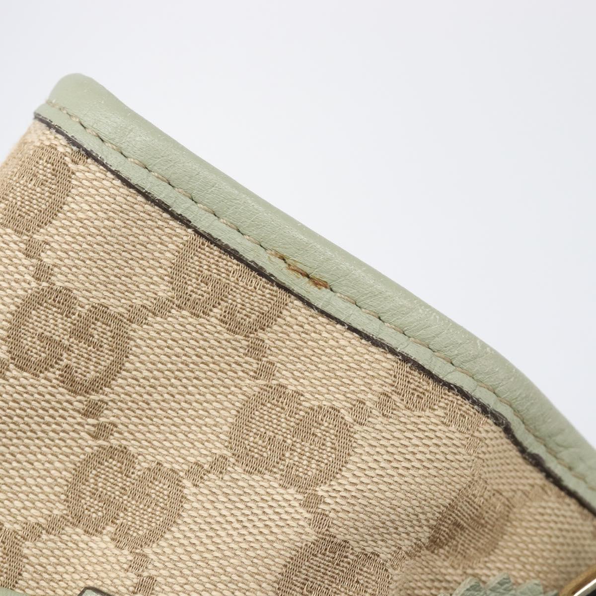 GUCCI GG Canvas Crest Tote Bag Beige Gold Tone 211955 Auth 207668V