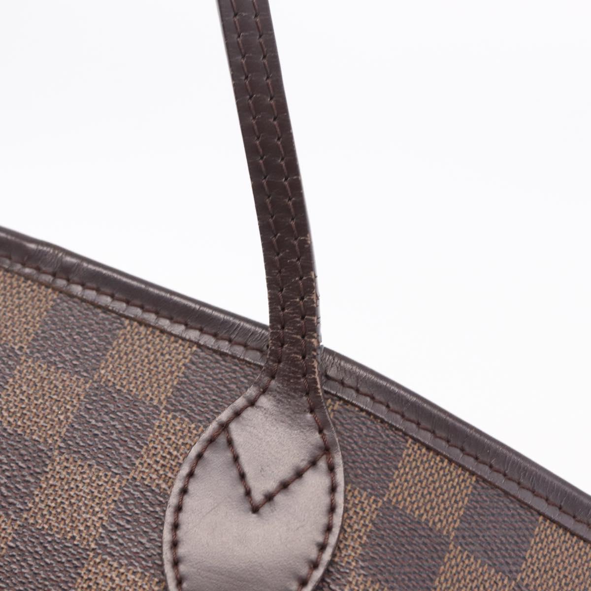 LOUIS VUITTON Damier Ebene Neverfull MM Tote Bag N51105 LV Auth 207670
