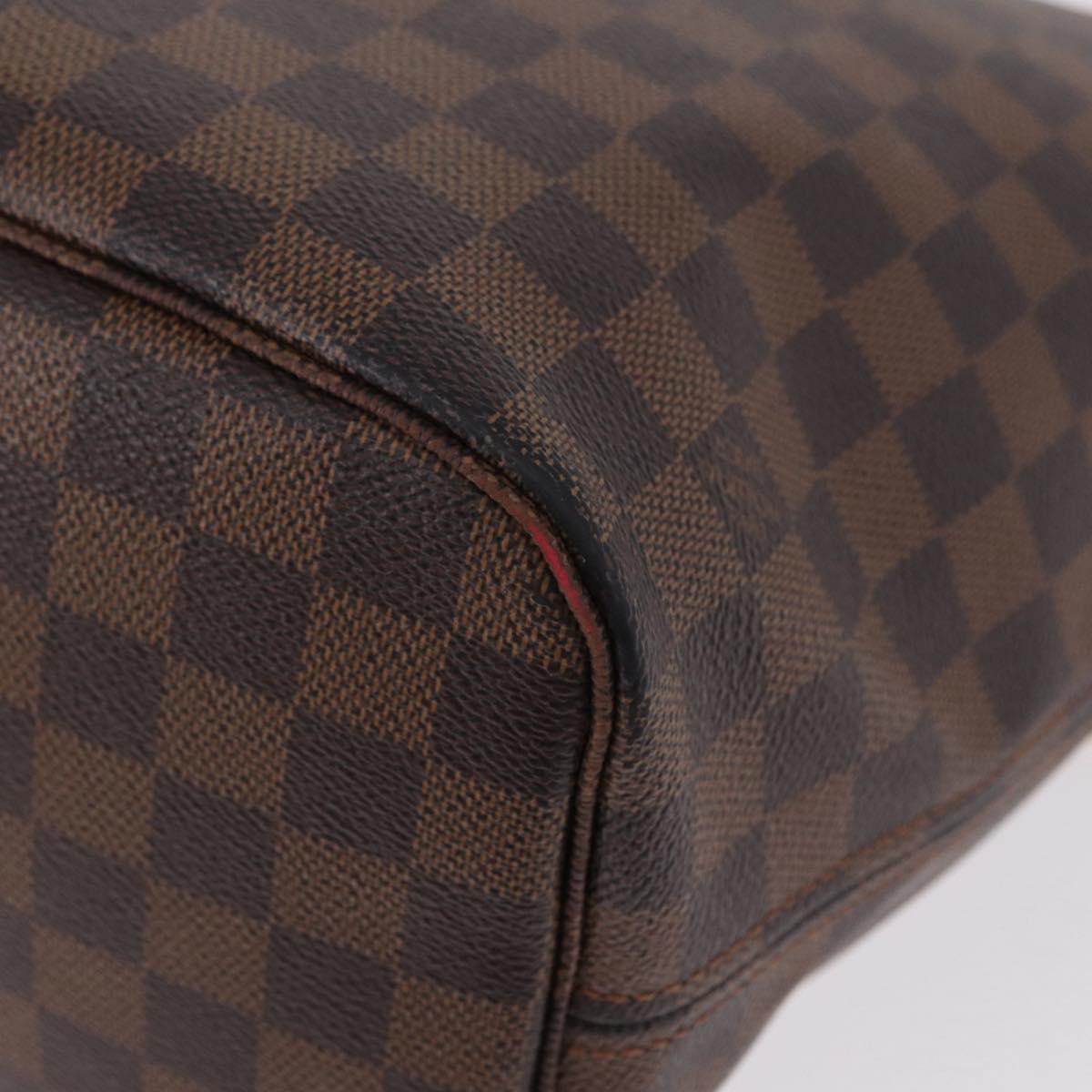 LOUIS VUITTON Damier Ebene Neverfull MM Tote Bag N51105 LV Auth 207670