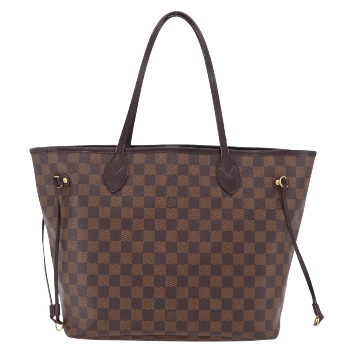 LOUIS VUITTON Damier Ebene Neverfull MM Tote Bag N51105 LV Auth 207670