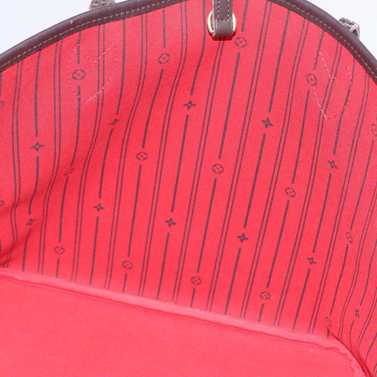 LOUIS VUITTON Damier Ebene Neverfull MM Tote Bag N51105 LV Auth 207670
