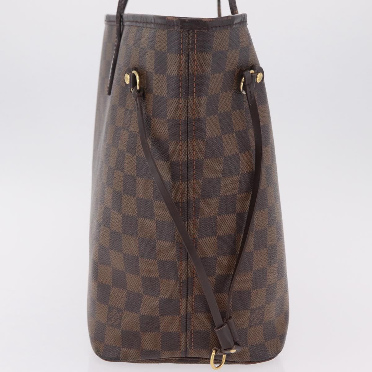 LOUIS VUITTON Damier Ebene Neverfull MM Tote Bag N51105 LV Auth 207670