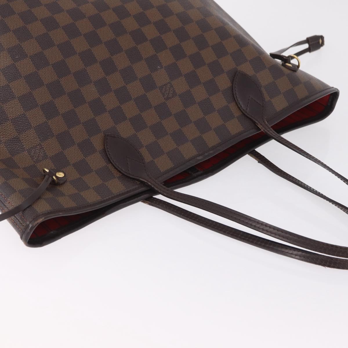 LOUIS VUITTON Damier Ebene Neverfull MM Tote Bag N51105 LV Auth 207670