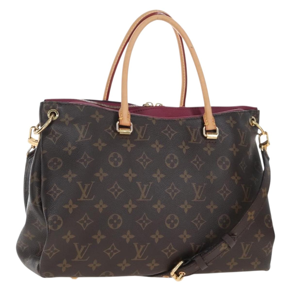 LOUIS VUITTON Monogram Pallas MM Hand Bag Purple M40906 LV Auth 207677A