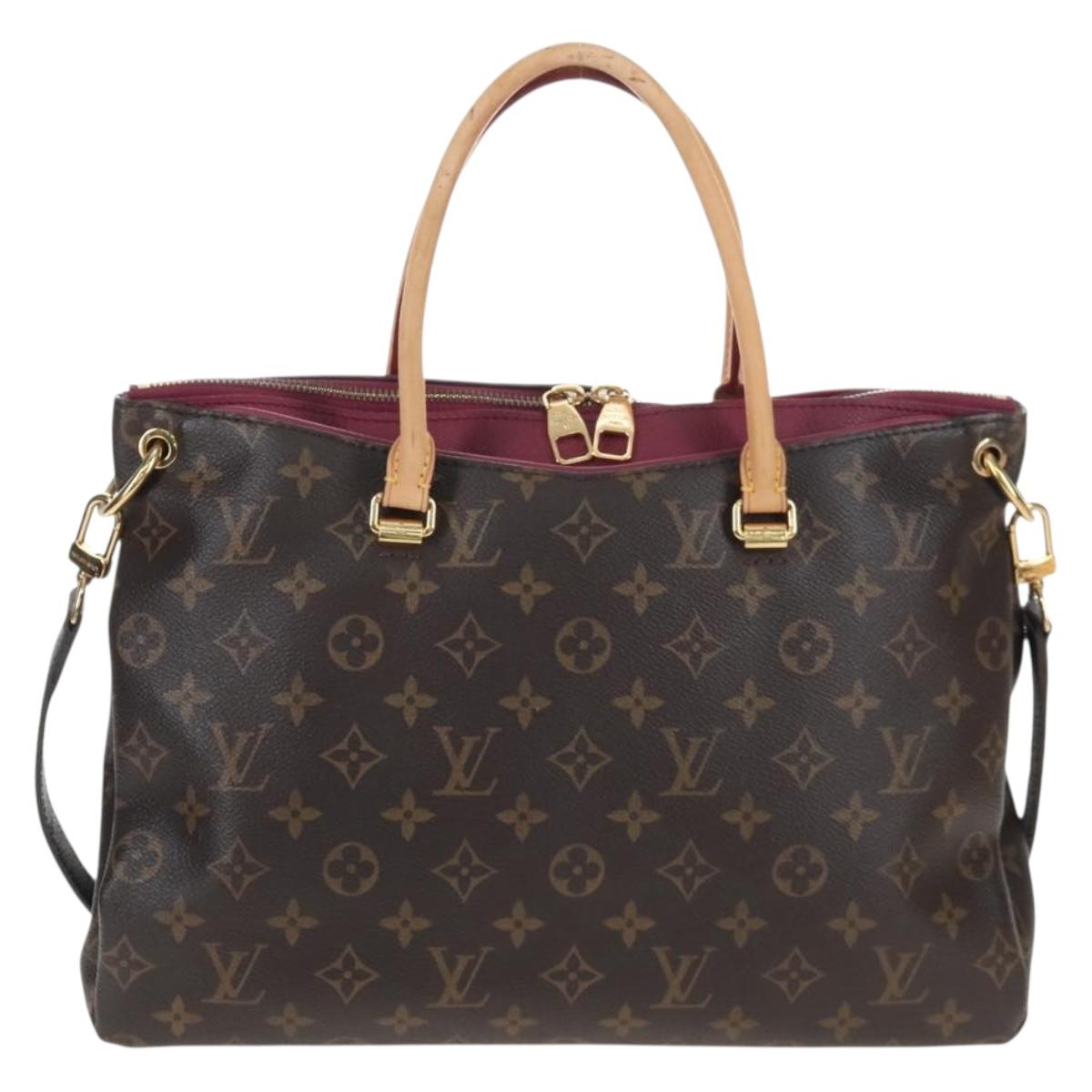 LOUIS VUITTON Monogram Pallas MM Hand Bag Purple M40906 LV Auth 207677A