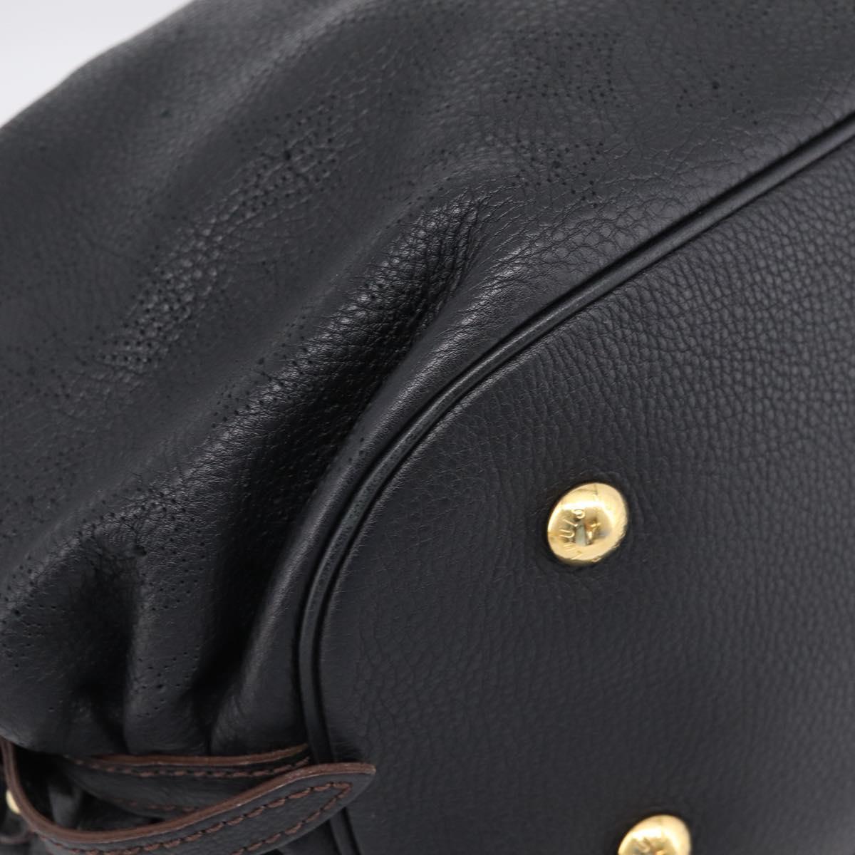 LOUIS VUITTON Mahina L Hand Bag Leather Black M95765 LV Auth 207687V