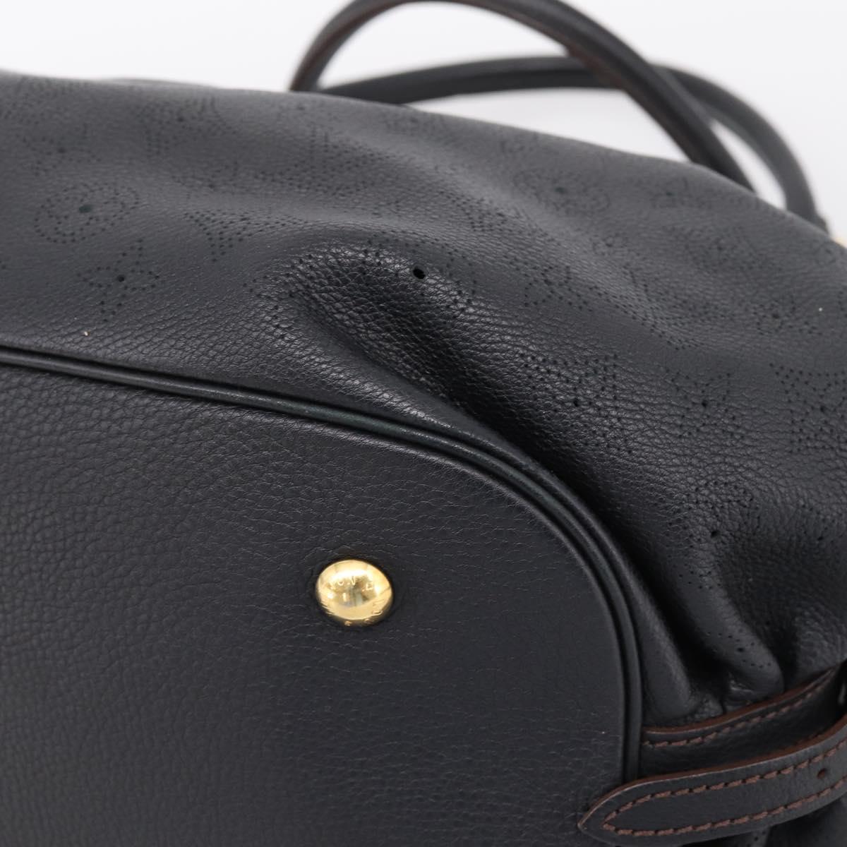 LOUIS VUITTON Mahina L Hand Bag Leather Black M95765 LV Auth 207687V