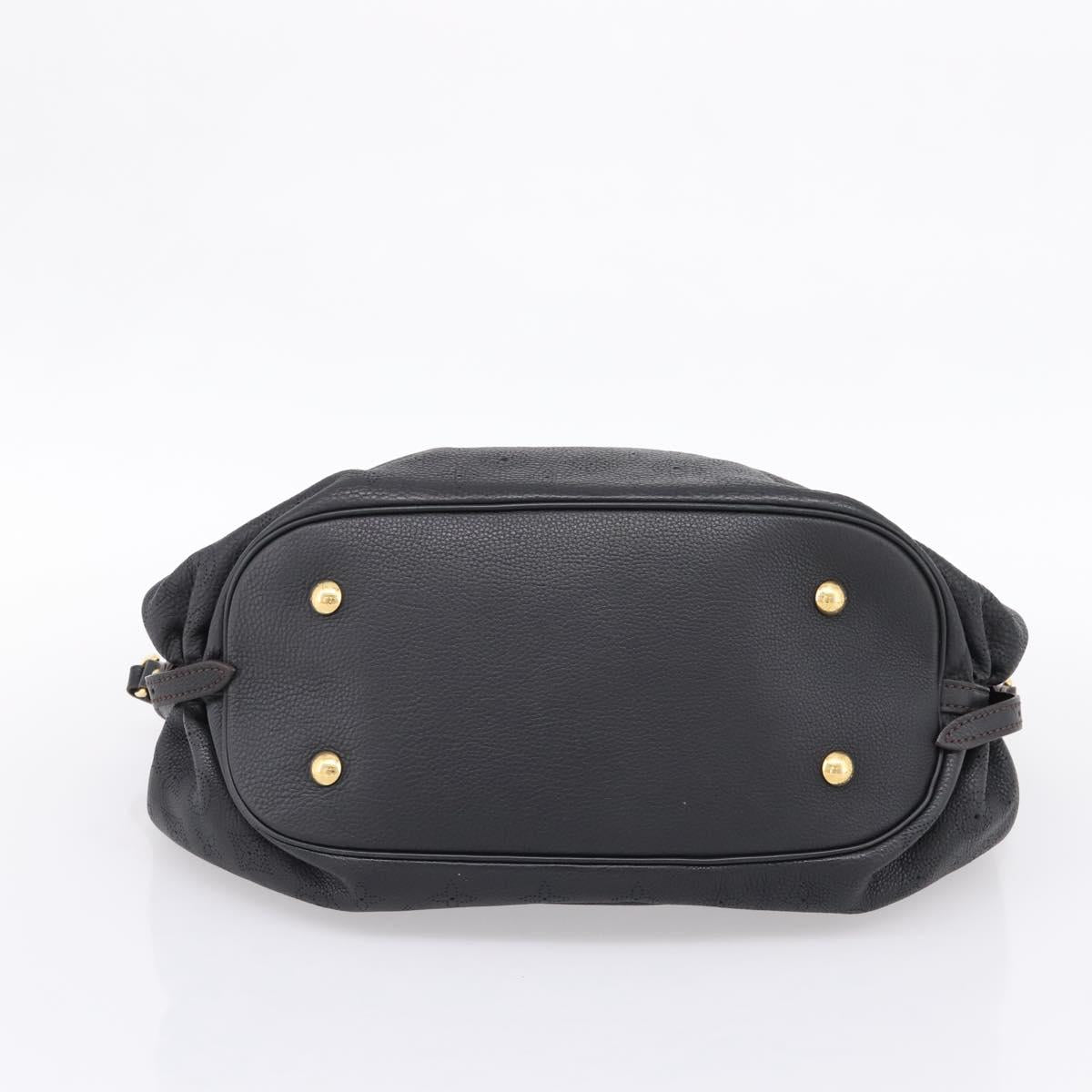 LOUIS VUITTON Mahina L Hand Bag Leather Black M95765 LV Auth 207687V