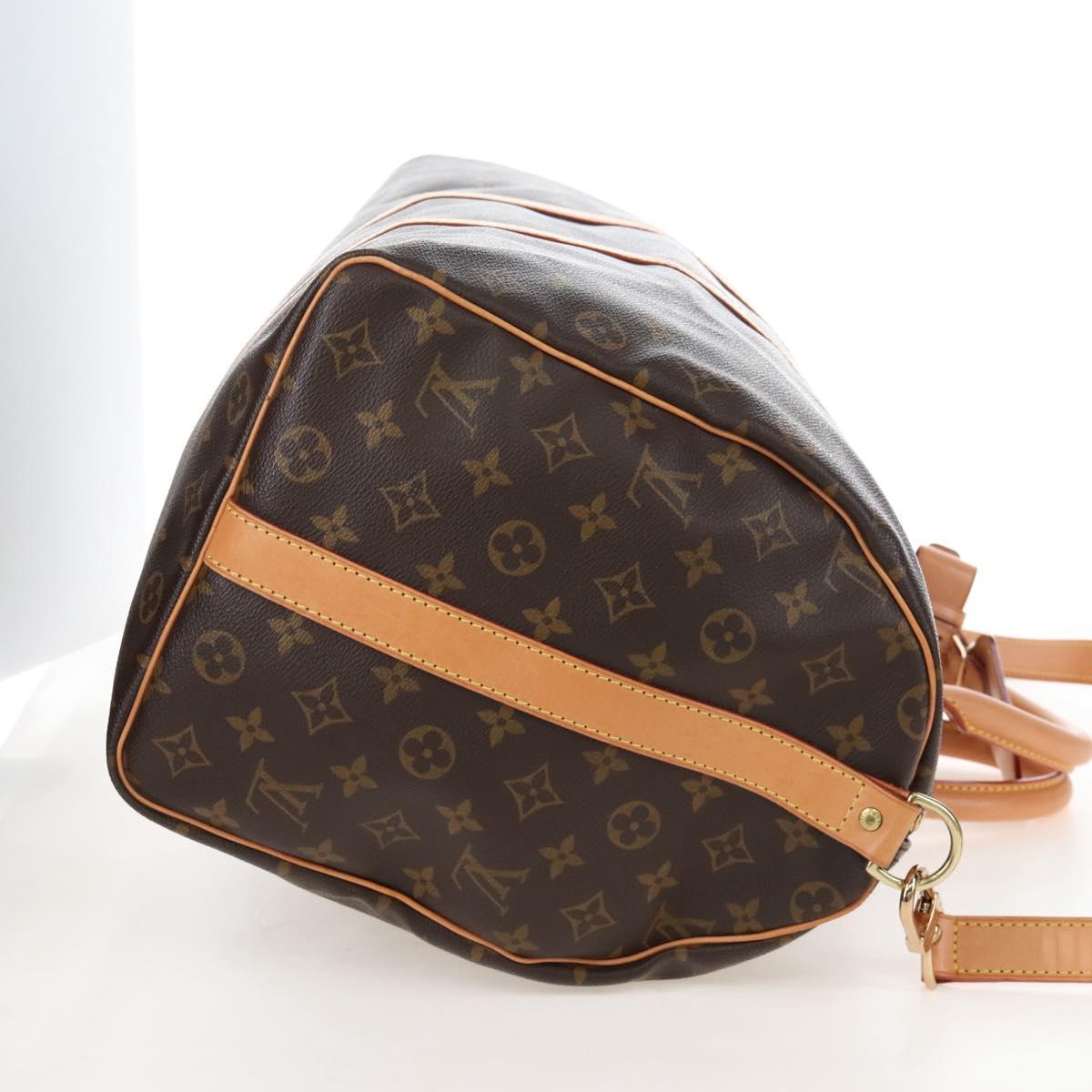 LOUIS VUITTON Monogram Keepall Bandouliere 50 Boston Bag M41416 LV Auth 207688SAV