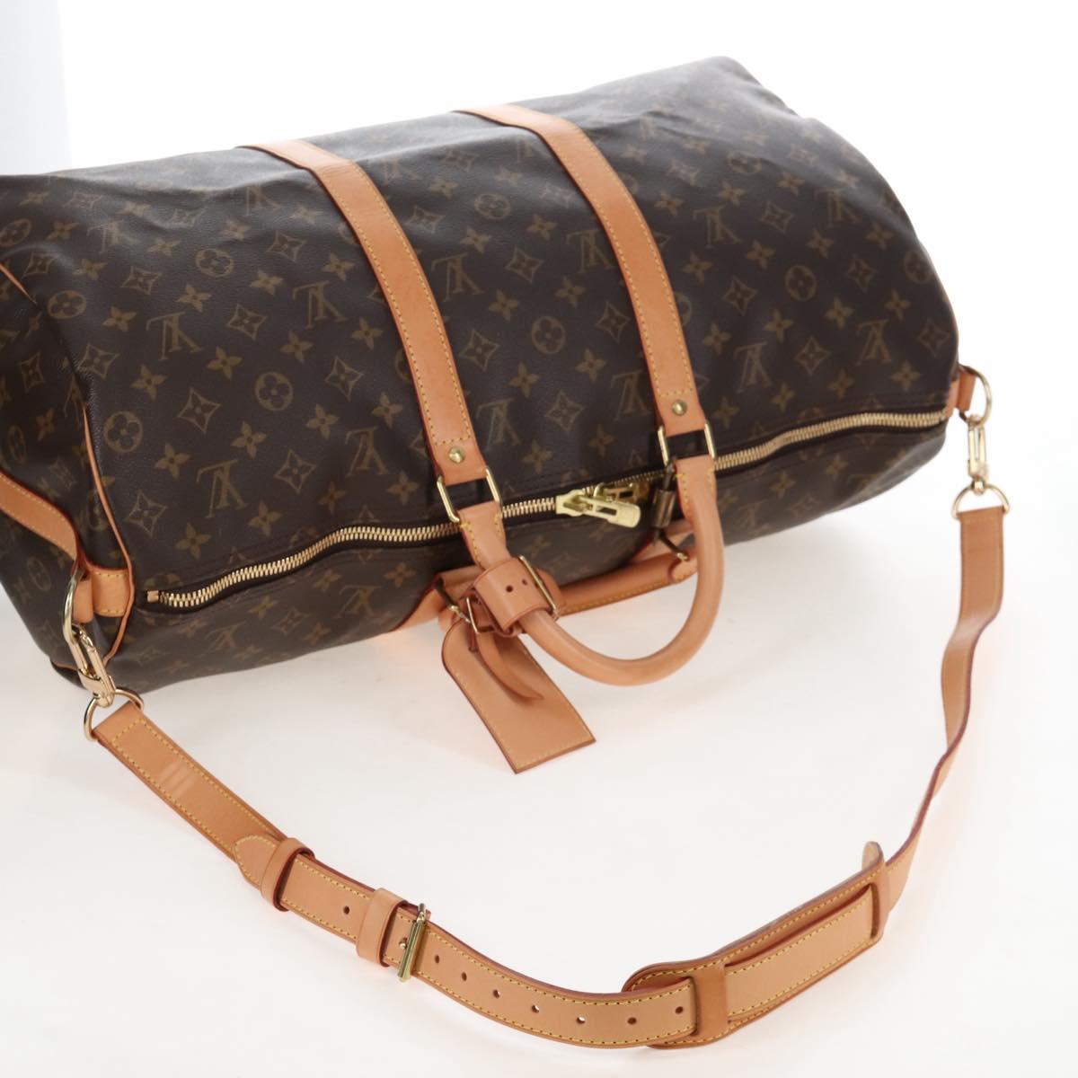 LOUIS VUITTON Monogram Keepall Bandouliere 50 Boston Bag M41416 LV Auth 207688SAV