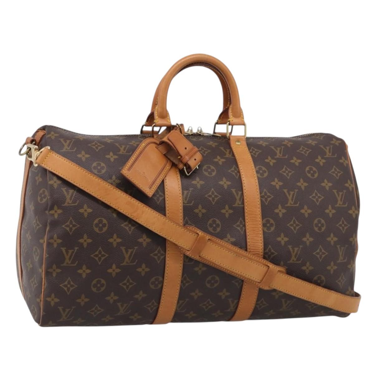 LOUIS VUITTON Monogram Keepall Bandouliere 45 Boston Bag M41418 LV Auth 207689