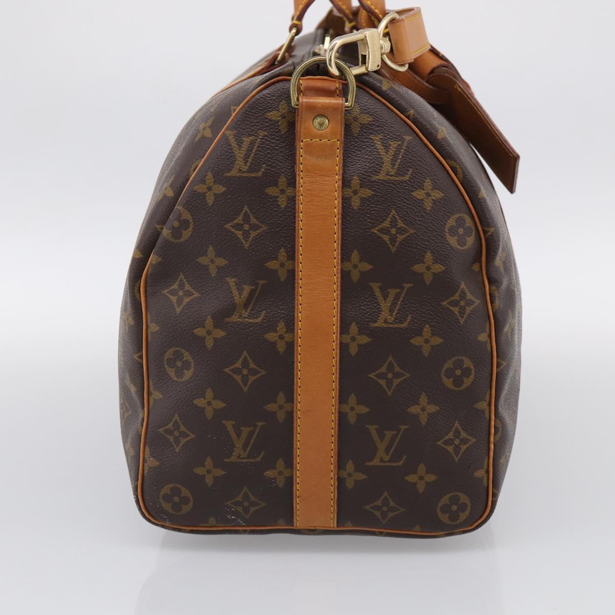 LOUIS VUITTON Monogram Keepall Bandouliere 45 Boston Bag M41418 LV Auth 207689