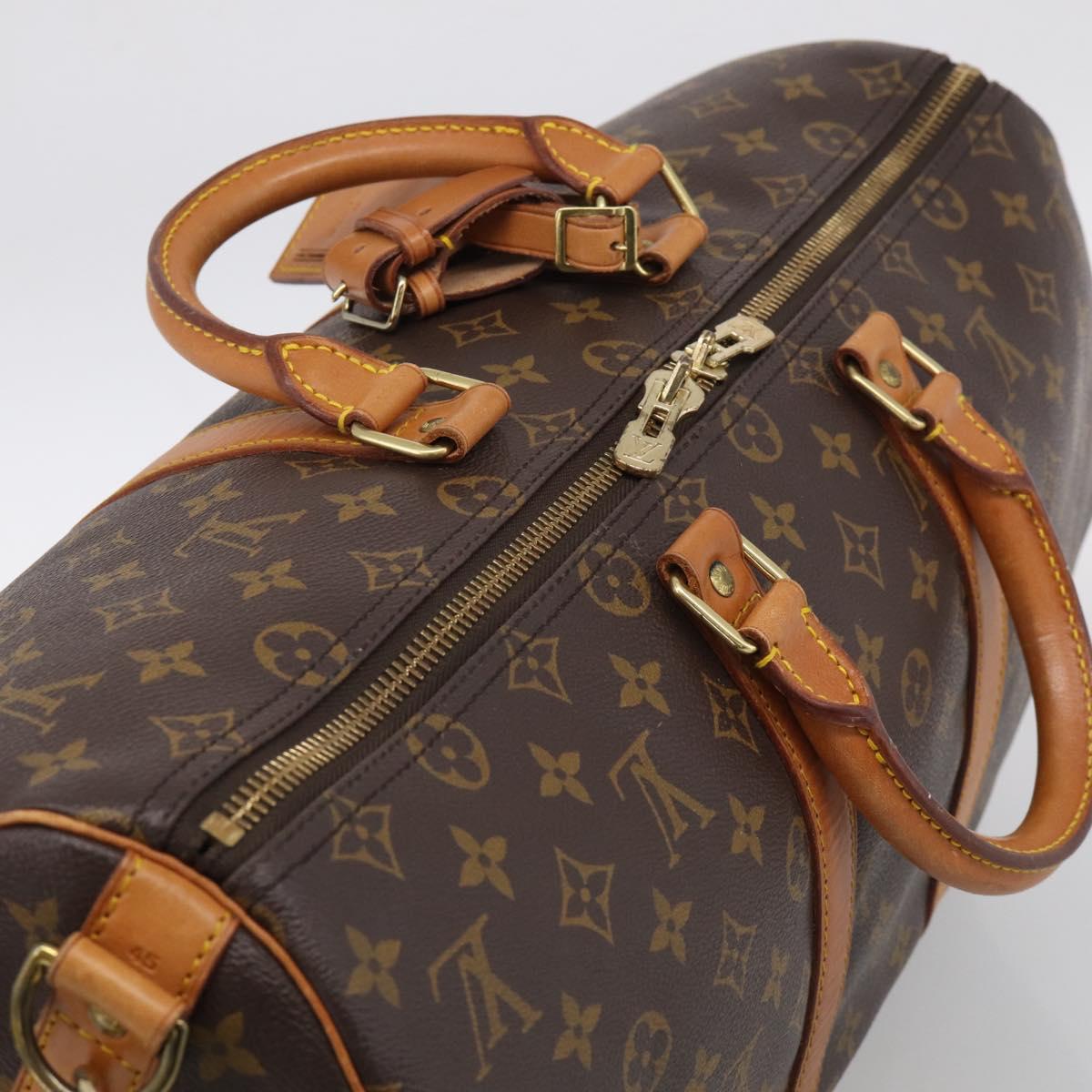 LOUIS VUITTON Monogram Keepall Bandouliere 45 Boston Bag M41418 LV Auth 207689