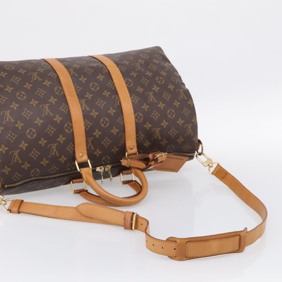 LOUIS VUITTON Monogram Keepall Bandouliere 45 Boston Bag M41418 LV Auth 207689