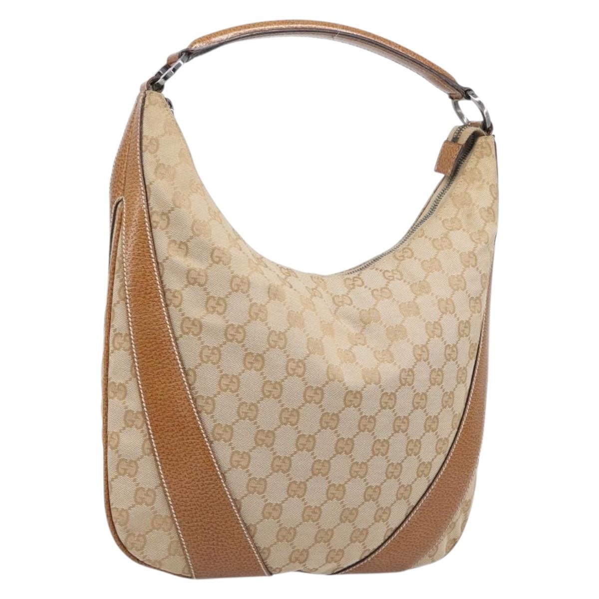 LOUIS VUITTON GG Canvas Shoulder Bag Beige Silver 124357 LV Auth 207700A