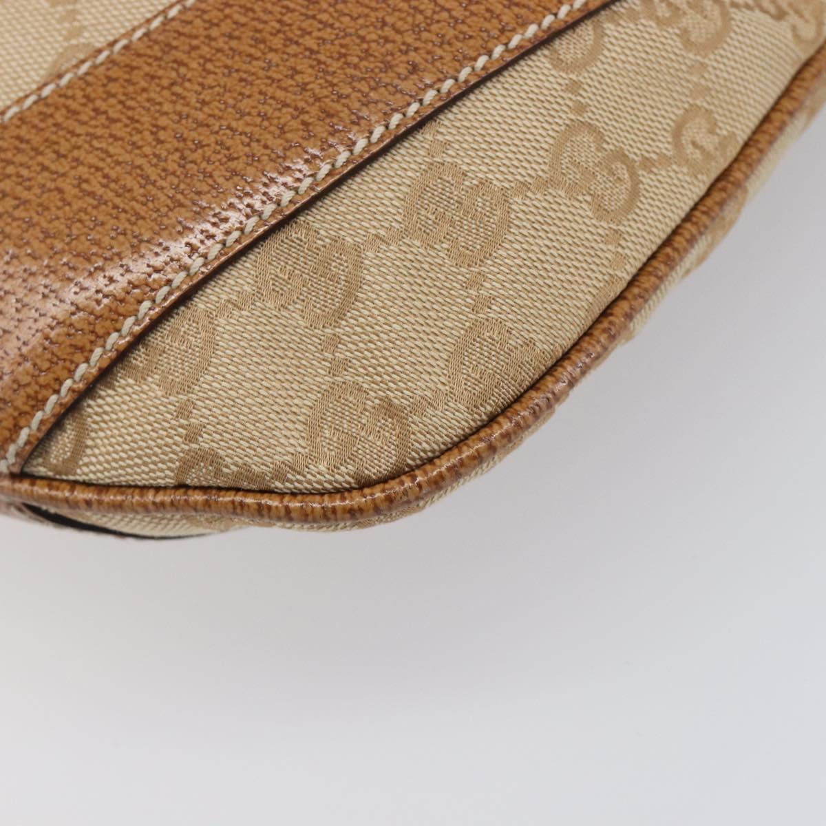 LOUIS VUITTON GG Canvas Shoulder Bag Beige Silver 124357 LV Auth 207700A