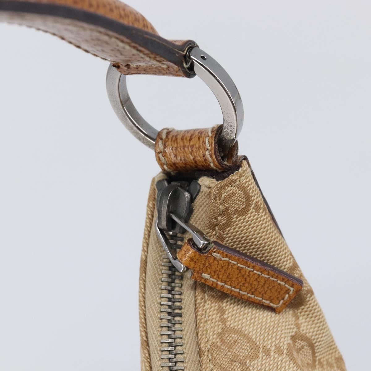 LOUIS VUITTON GG Canvas Shoulder Bag Beige Silver 124357 LV Auth 207700A